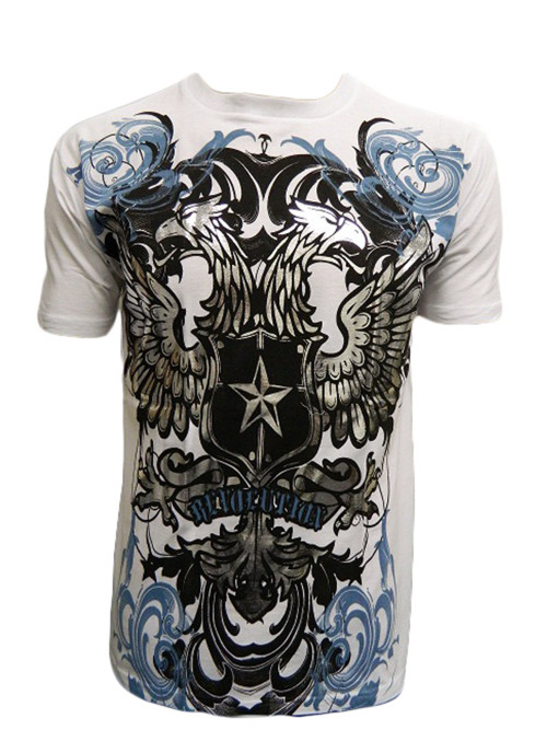 Konflic Men's Double Headed Revolution Bird Graphic Fashion MMA T Shirt