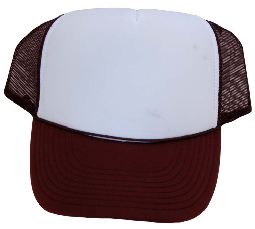 Vintage Style Trucker Hat - Solid Brown