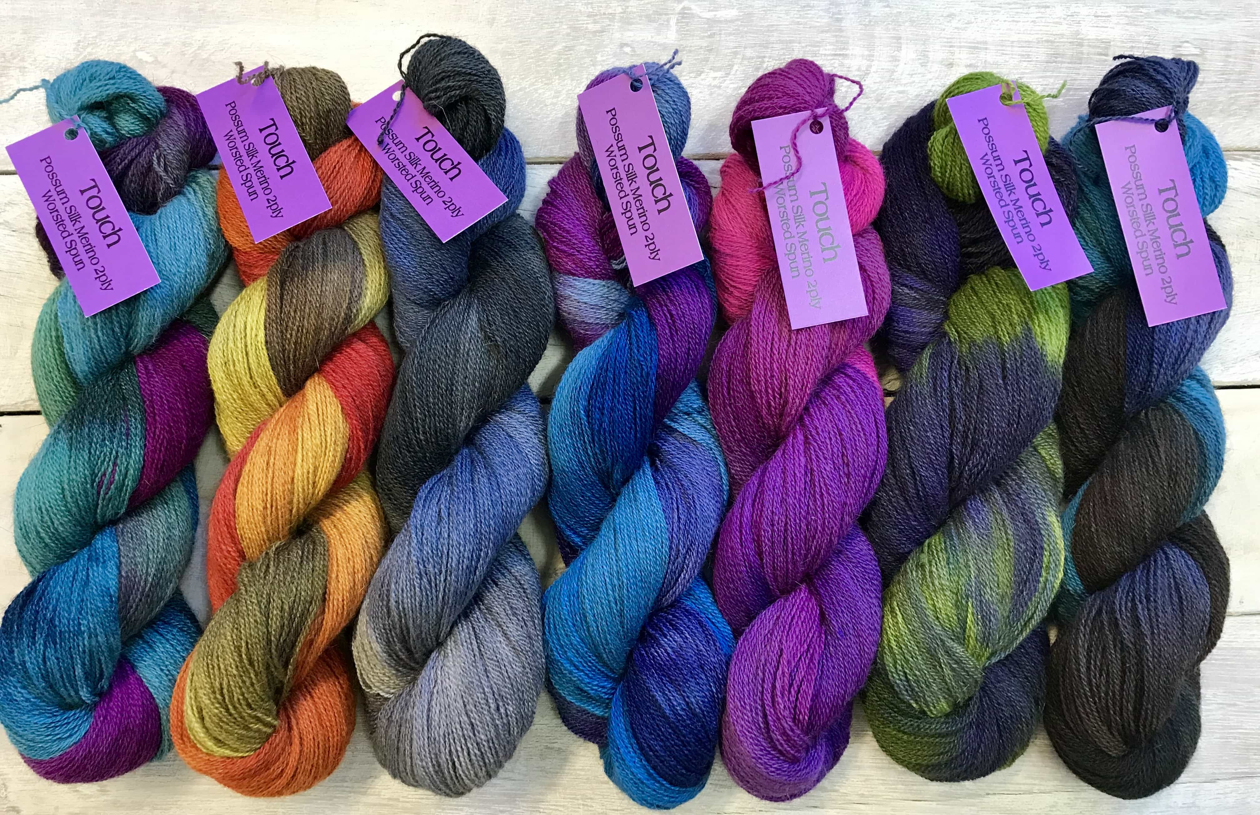 touch yarn, possum, merino, silk