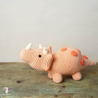 Crochet Amigurumi Kit-Dino Triceratops