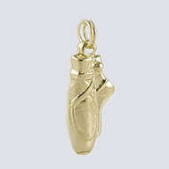 Pointe Shoe Charm - Gold Dance Jewelry Collection