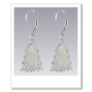 Tree Earrings - Silver