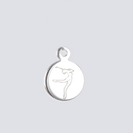 Silver Modern Attitude Small Charm - Dance Jewelry Collection