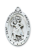 (D336CH) PEWTER ST CHRISTOPHER MEDAL