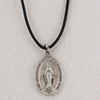 (D461MILC) PEWTER MIRACULOUS MEDAL WITH