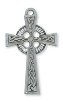 (D5AC) PEWTER CELTIC CROSS BOXED