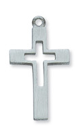 (D617) PEWTER CROSS WITH 18" CHAIN