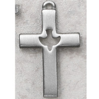 (D618C) PEWTER CROSS CARDED