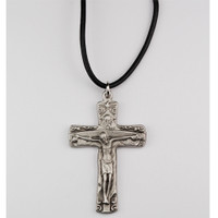 (D9128LC) PEWTER TRINITY CRUCIFIX WITH