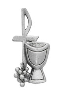 (D98) SILVER COMMUNION PIN, CARDED