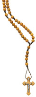 (148R) 6MM OLIVE WOOD CORDED ROSARY