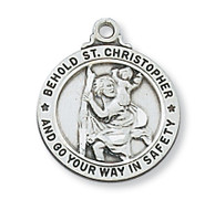 (L603)  SS ST CHRISTOPHER 20" CHAIN