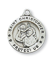 (L700CH) 18" CH SS SML ST. CHRISTOPHER