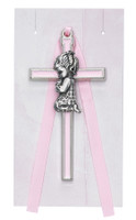 (PW14-P) 3 1/2" PINK GIRL CROSS WITH 
