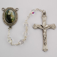 (R189DF) 6MM CRYSTAL ST. CLARE ROSARY