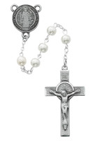 (R505DF) 6MM PEARL ST. BENEDICT ROSARY