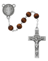 (R546DF) 7MM PEWTER BROWN ST. BENEDICT