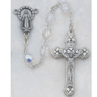 (120-CRR) 6MM AB CRYSTAL/APRIL ROSARY