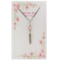 (NK150C) 18" PINK BLESSED PENDANT
