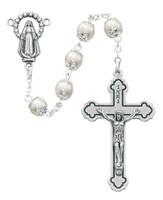 (263C) 7MM PEARL CAPPED ROSARY