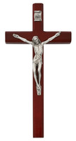 (80-183) 10" CHERRY STAINED CRUCIFIX