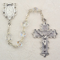(879-CRKF) 6MM CRYSTAL ROSARY