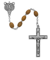 (171DF) 4X6MM OLIVE WOOD OVAL  ROSARY