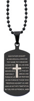 (NK197C) BLACK STAINLESS O.F. DOG TAG 