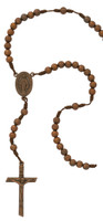 (P392R) COPPER ROSE CORDED ROSARY W/