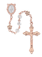 (R766WM) IMM ROSE GOLD CRYSTAL ROSARY
