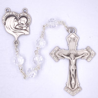 (R786LF) 7MM SS CRYSTAL ROSARY BOXED