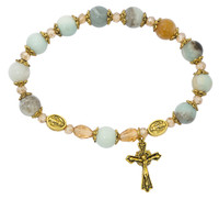 (BR152) AMAZONITE ANTIQUE GOLD RSRY BR
