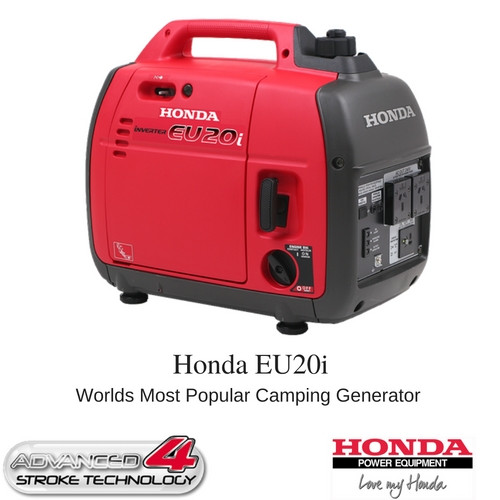 Honda Super Quiet Inverter Generator, produces 2000 Watts or 2kVa of power in a light portable package.