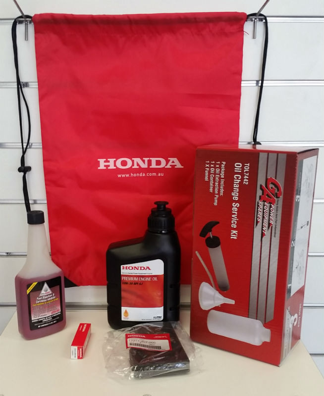 Honda EU20i service kit with oil extraction tool