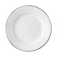 Juliska Puro Platinum Rim Cocktail Plate.