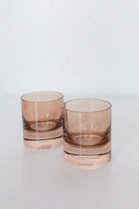 Ferann Wood - Estelle Amber Smoke Rocks Glass
