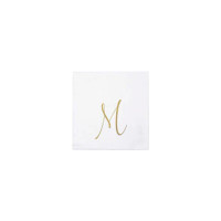 Ferann Wood - Vietri Initial "M" Cocktail Napkin