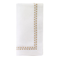 Caroline Smith - Bodrum Pearls Gold Napkin Set of 2