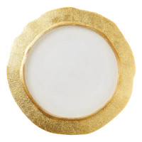 Merritt Douglas - Vietri Rufolo Gold Organic Glass Charger