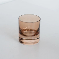 Merritt Douglas - Estelle Amber Smoke Rocks Glass