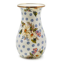 Ana Wilson - MacKenzie Childs Wildflowers Blue Enamel Tall Vase