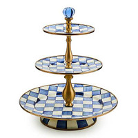 Ana Wilson - MacKenzie Childs Royal Blue Three Tier Sweet Stand