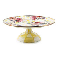 Ana Wilson - MacKenzie Childs Wildflowers Yellow Small Pedestal Platter