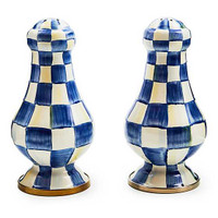 Coco Caraway - MacKenzie Childs Royal Check Salt and Pepper Shakers
