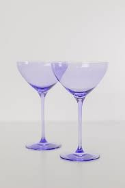 Victoria Gerald- Estelle Martini Glass Lavender
