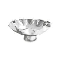 Amy Wood - Beatrice Ball Carola Small Pedestal Bowl - Silver