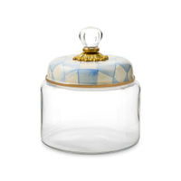 Grace Williams - MacKenzie Childs Small Sky Check Glass Canister