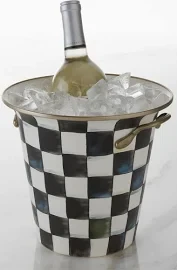 Abigail Folger - MacKenzie Childs Courtly Check Enamel Wine Cooler