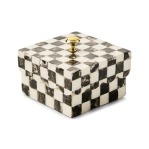 Abigail Folger - MacKenzie Childs Courtly Check Capiz Scalloped Box