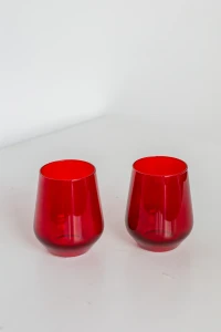 Abigail Folger - Estelle Red Stemless Wine Glass